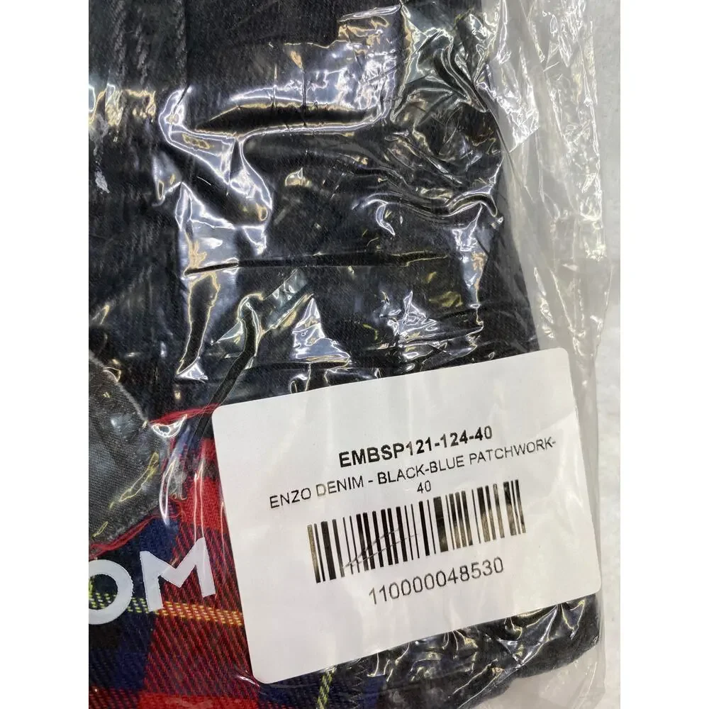 NWT Embellish Denim Enzo Denim, Black/Blue Patchwork, Mens 40, 140$ SOLD OUT! - Picture 5 of 6